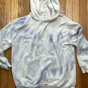 gap teen hoodie size 12 light blue and white